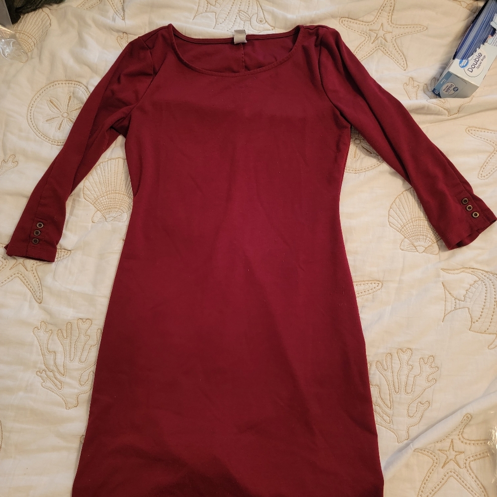 Red cotton comfy dress old navy xs